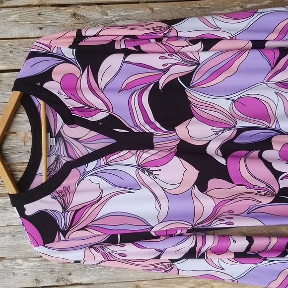 SEXY WILD MOD PRINT Avenue Size 26/28 SOFT STRETCHY TUNIC - Picture 3 of 9